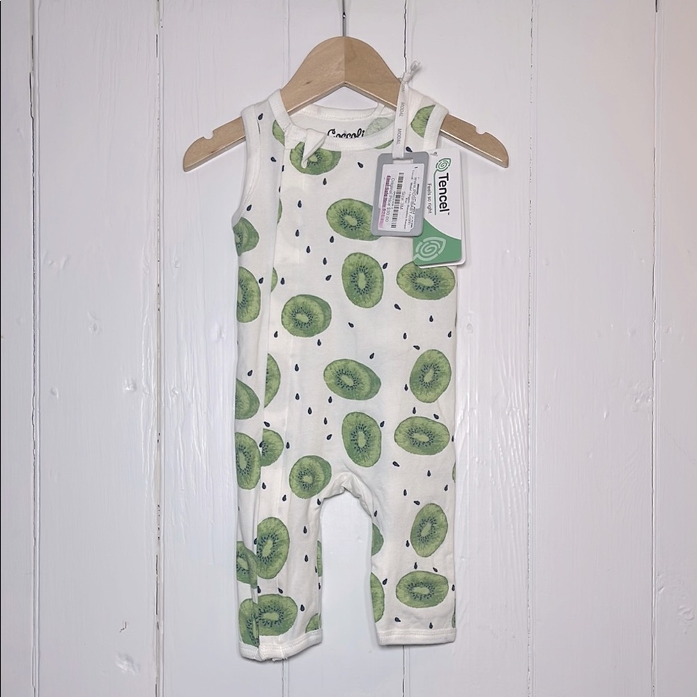COCCOLI NWT Modal Organic Kiwi Sleeveless Romper
